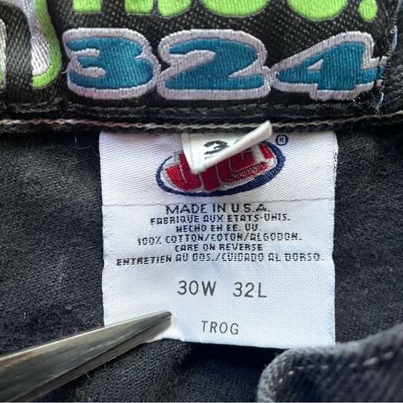 Vintage 90s JNCO Black Trog Jeans - 30", Unisex 🇺🇸 - Picture 9 of 15